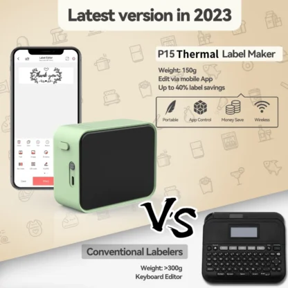 Marklife Smart Label Printer P15 B1 B21 Bluetooth Label Printer Cable Paper Price Tag Machine For Office Kitchen School - Image 5