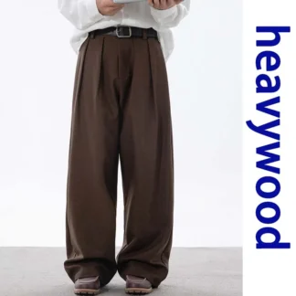 2026 Men's Wear Suit Pants Loose Straight Fashion Male Casual Trousers Wide Leg High Waist Casual Trousers OL Vintage Clothes