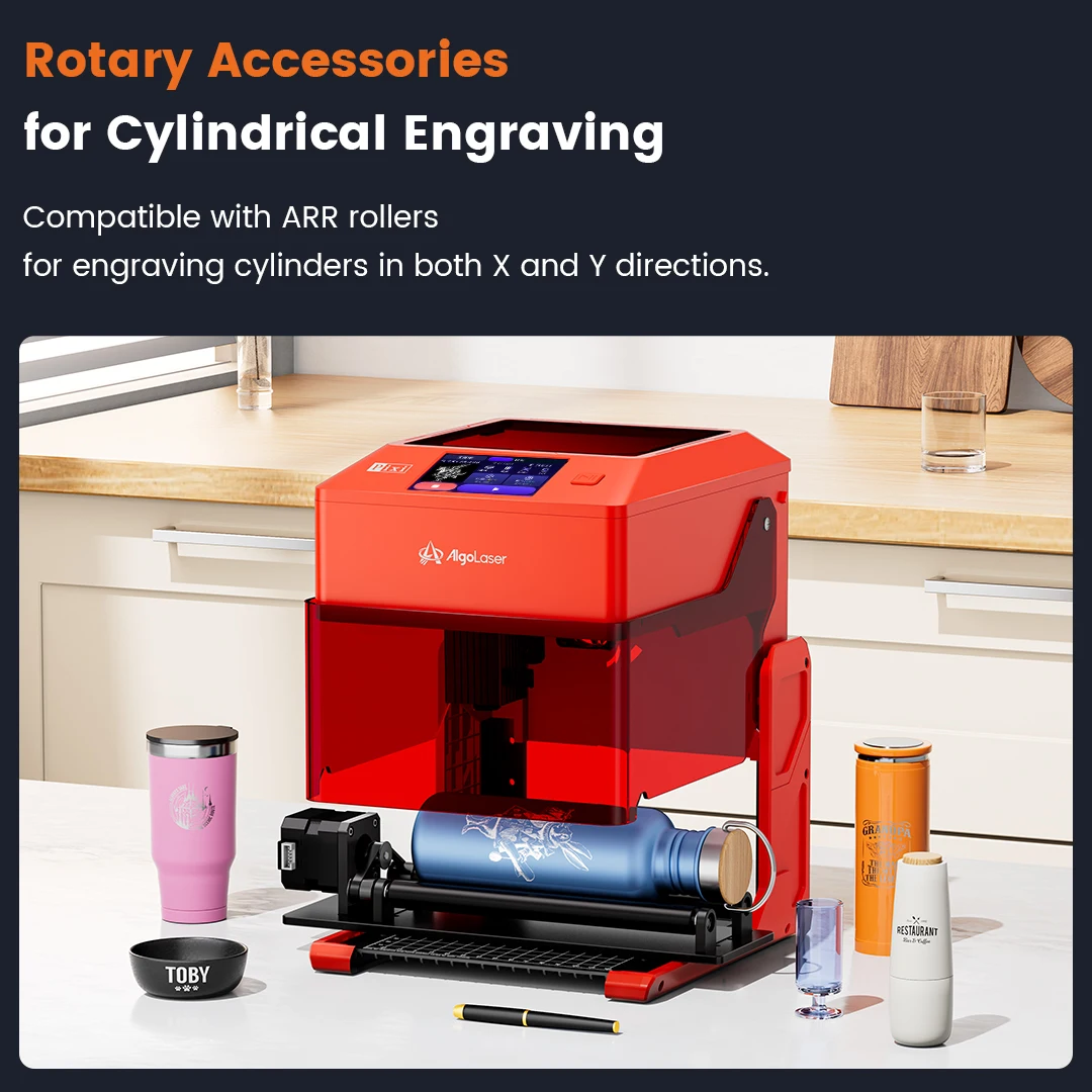 AlgoLaser PIXI 3W 5W 10W Laser Engraver With Roller Touch Screen Portable Smart Laser Engraving Machine For Business Beginner - Image 5