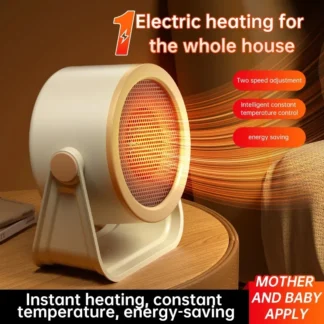 Portable Desktop Space Heater For Home Office/Fast Heating Fan With Adjustable Temp Low Noise Energy Saving US Plug