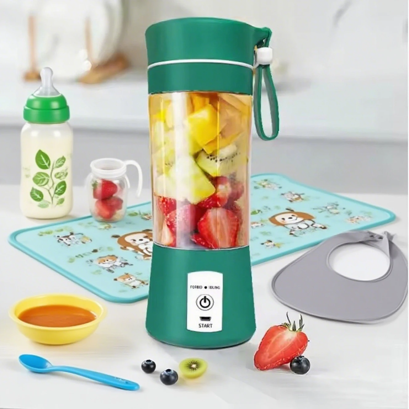 Portable Baby Food Blender, USB Rechargeable Mini Blender for Homemade Infant Puree, Fruit Juice, Smoothie Maker - Image 2