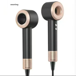 2025 Professional Hair Dryer Anion Function Dual Voltage 100-240v Lightweight Design Smooth Styling Control-Black gold