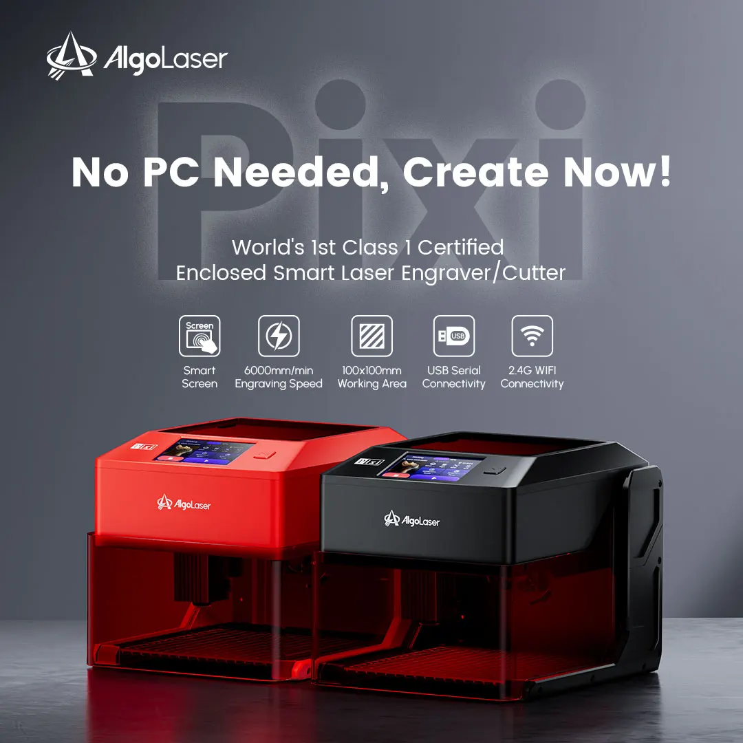 AlgoLaser PIXI 3W 5W 10W Laser Engraver With Roller Touch Screen Portable Smart Laser Engraving Machine For Business Beginner - Image 4