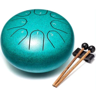 6 Inch 8 Notes Steel Tongue Drum Percussion Instrument Handpan Musical Drum Portable Music Gift for Yoga Meditation Relaxation
