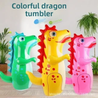 Extra Large 90cm Inflatable Flash Muscle Man Tumbler Children PVC Toys Street Stall Promotional Gifts Unstoppable Fun