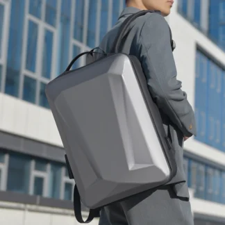 Backpack Men's Business Hard Shell Backpack Large Capacity Waterproof Wear-Resistant Computer Bag Independent Compartment Commuting Business Travel Bag