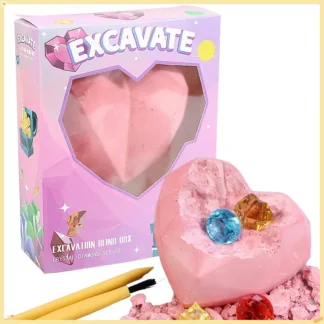 Archaeological excavation of gemstones diy handmade excavation of treasure fossils for Kids heart educational handmade toys