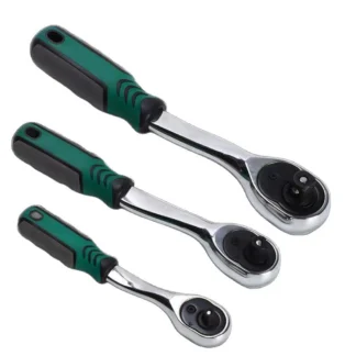 72 Tooth Quick Ratchet Wrench 1/2 1/4 3/8 3 Size Flying Wrenches Two-way Socket Wrench Repair Tools for For Vehicle Bicycle