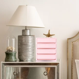 Drawer Type Box 4-Layer Desktop Makeup Organizer Multi-Layer Plastic Container Practical Desktop Holder File Cabinet