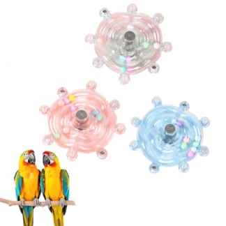 Parakeets Colorful Parrot Toys Spinner Wheel Fun Interactive Spinning Rattle Cockatiel Conure Small Bird Cage Accessories