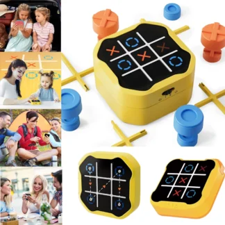 Tic-Tac-Toe Board Board Multifunctional Electronic Games Montessori Puzzle Table Game Chess Chess Set Portable for Adults Kids
