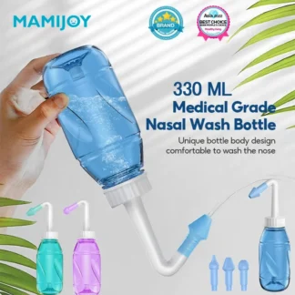 MAMIJOY 300ML Nasal irrigator Nasal Rinse Bottle Nasal Wash Cleaner Nose Protector Avoid Allergic Rhinitis Adults Children Neti