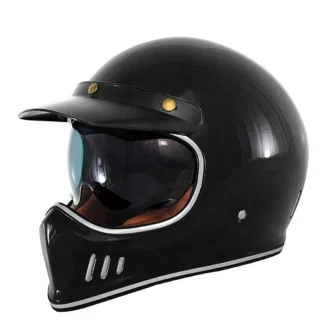 Full Face Motocross Helmet Men Women Vintage Street Moto Helmet DOT Approved Scooter Moto Helmet Warm Snowmobile Accessories