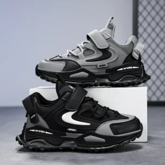 Children Casual Shoes 2025 New Deisgn PU Leather Sneakers for Kids Fashion Sports Shoes Boys Girls Comfortable Walking Shoes