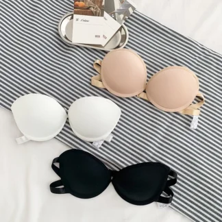 Strapless Lace Bras for Women Sexy Lingerie Backless Invisible Wireless Bralette 1/2 Cup Push Up Underwear Girls Backless Bras