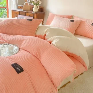 Thick Winter Solid Color Velvet Duvet Cover Warmth Comforter Cover Double Soft Quilt Cover Twin Queen King Bedding Set 150x200cm