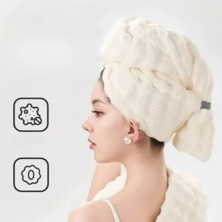 New quick-dry hair cap for adults, extra-large and thick, highly absorbent, one-piece hair towel for drying hair