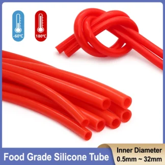 ID 0.5mm ~ 32mm Red Food Grade Silicone Tube Flexible Non-Toxic High Temperature Resistant Drink Water Connector Plumbing Hose