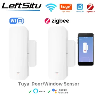 Tuya WiFi Zigbee Smart Door window Sensor Smart Home Open/Closed Detectors Window Sensor Smart Life Works With Google Home Alexa