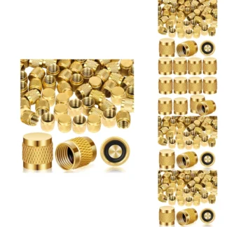 WFF 1/4 Flare Cover, Round Brass With Neoprene O-Ring Seal, HVAC Valve Cover, Refrigerant Lock Cover, HVAC Lock Cover