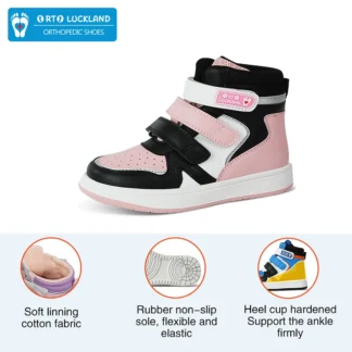 Children Orthopedic Sneakers High Back Ankle Support Shoes Girls Sporty School Tennis Winter Spring Boots Size 24-38