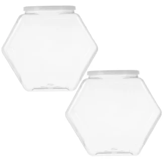 2Pcs Transparent Plastic Fish Bowl Desktop Small Shatterproof Aquarium Fish Tank for Office Home Table Decoration