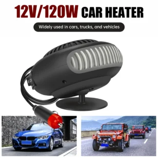 360 Rotatable Car Heater 12V Electric Heater Plugs Into Cigarette Lighter Auto Windshield Defroster Car Anti-Fog Heater Dryer