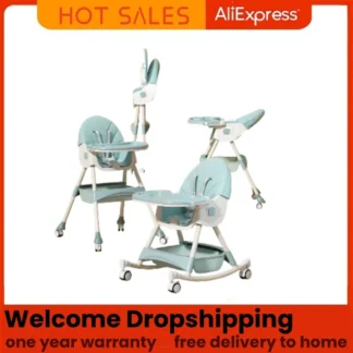 chaise haute bébé Baby Highchair Feeding Dining Chair Double Tables Macaron Multi-function Height-adjust Portable