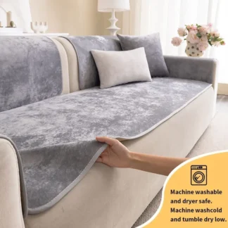 1PC-Minimally designed sofa cushion with four season universal anti slip sofa cover, snowflake velvet cushion sofa cushion