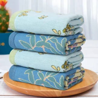 2-Pack Pure Cotton Gauze Handkerchief, Soft Absorbent Face Washcloth, Non-Felting, Suitable for Adults and Children, Hanging Han