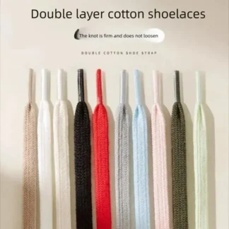 New No Elasticity Shoestring for Men Women Flat Cotton Shoelaces for Sneakers AF1 AJ1 Shoelace High-top Canvas Casual Shoe Laces