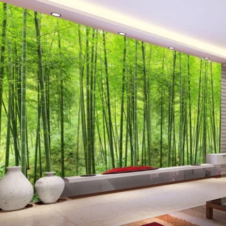 Custom Photo Wallpaper Bamboo Forest Art Wall Painting Living Room TV Background Mural Home Decor Wallpaper Papel De Parede 3D