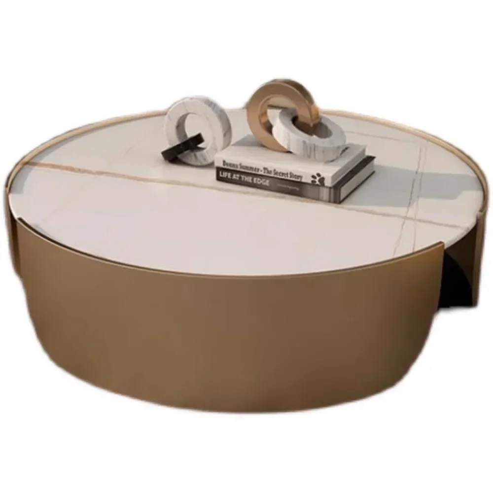 Round Luxury Coffee Tables Metal Low Patio Outdoor Hall Hotel Coffee Tables Center Entryway Muebles De La Sala Home Furniture - Image 5