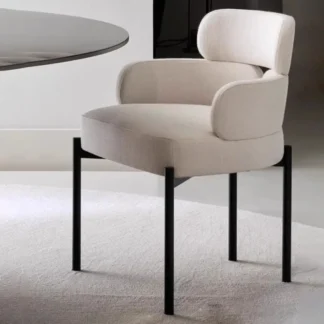 Modern Comfortable Ergonomic Dining Chairs Aesthetic Designe Accent Armchair Kitchen Leather Chaises Salle À Manger Furniture