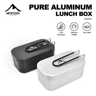 Pure Aluminum Lunch Box with Pressure Relief Function - Rice Cooking Pot Non-Stick Coating Lightweight Outdoor Camping Cookwar