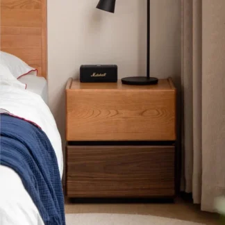 Solid Wood Bedside Table Minimalist Design Luxury Beauty Nightstands Practical Mesitas Dormitorio Home Furniture Mesa De Noche