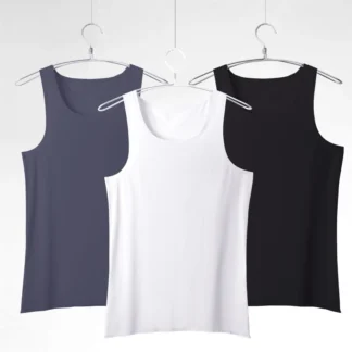 1pc Waistcoat men ice silk seamless wear undershirt sleeveless underwear pure white sports hurdles summer thin base shirt
