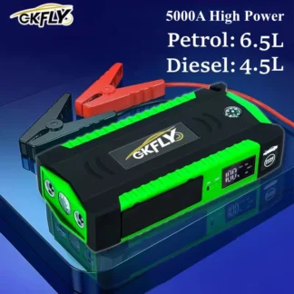 GKFLY High Power 74Wh Starting Device 5000A Car Jump Starter Power Bank Petrol Diesel Car Charger For Car Battery Booster