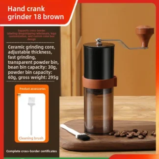 High-end Portable Coffee Grinder with Ceramic Grinding Cores That Can Adjust Coarseness. Home Hand Coffee Grinder