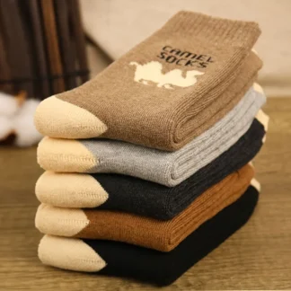 5 Pairs Men Thicken Warm Socks High Quality Casual Comfortable Soft Against Cold Snow Winter Middle Tube Women Male's Sock
