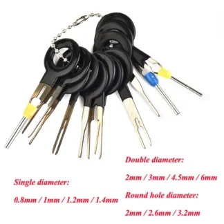 11pcs/Set Car Wire Terminal Removal Kit Tool Crimp Connector Extractor Release Pin Remover Repairing Disassembly Tool