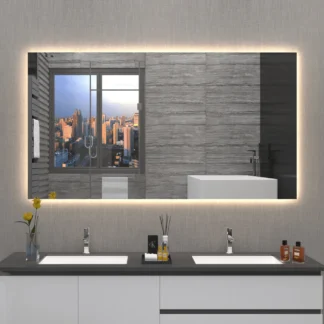 New Design Mirror with Light Bathroom Vanity Led Smart Mirror Modern Makeup Touch Screen Mirrors for Hotel Home