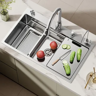 Kitchen sink single-slot stainless steel wash basin multi-function thickened sink dishwasher sink embedded under counter basin