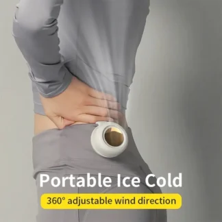 Small Whirlwind Clip Waist Neck Clip Fan Portable Rechargeable Fan Quiet 3 Speeds Hands-Free 2 in 1 Waist Clip Bladeless Fan