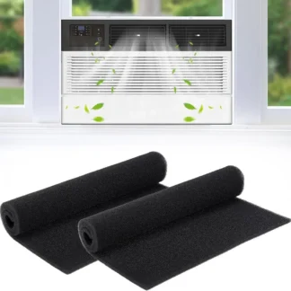 2Pcs For Window Air Conditioner Filter Cotton 40*60cm RV Air Filters 40 PPI Polyurethane Filter Sponge Black HVAC Systems Parts