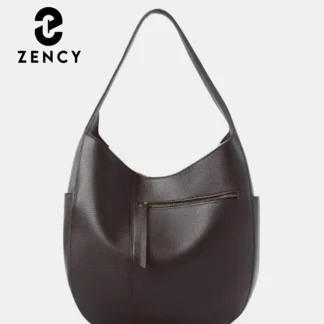Zency Women's Genuine Leather Top Quality Large Hobo Bag Shoulder Commuters Handbag Designer Bag European n American Style Totes