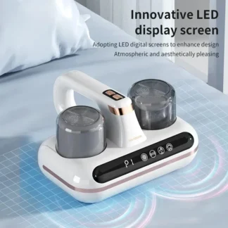 10Kpa Bed Mite HOMFISHVacuum Cleaner 5-in-1 Cordless UV-C Light Ultrasonic Technology Strong Suction Low Noise for Dust Pet Hair