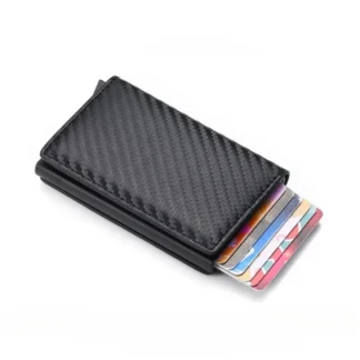 Anti Rfid Aluminum Alloy Men's Wallet Card Cover Wallet Men's Business Ultra-thin Smart Wallet Credit Card Cover Banknote Cover