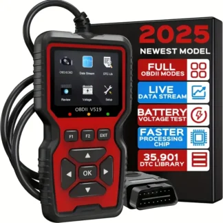 V519 OBD2 Scanner - Handheld Vehicle Inspection and Fault Diagnostic Tester with Live Data, Battery Test, and More - USB Powered