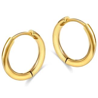 Shevalues Hoop Earrings for Women Luxury 14K Gold Plated Jewelry Set for Men New Piercing Ear Rings Hypoallergenic Earrings